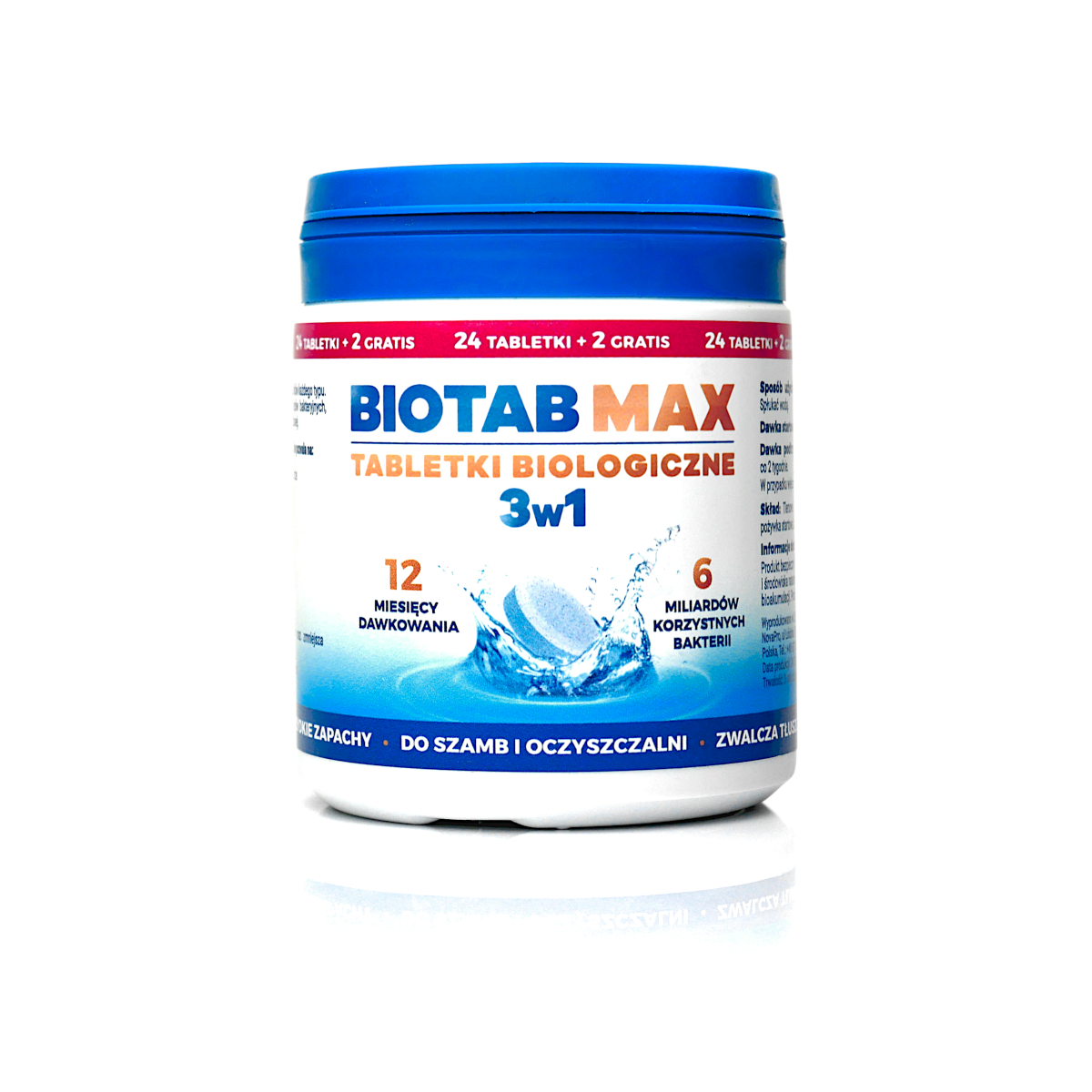 BioTab MAX 3w1 Tabletki Biologiczne do Szamb i Oczyszczalni